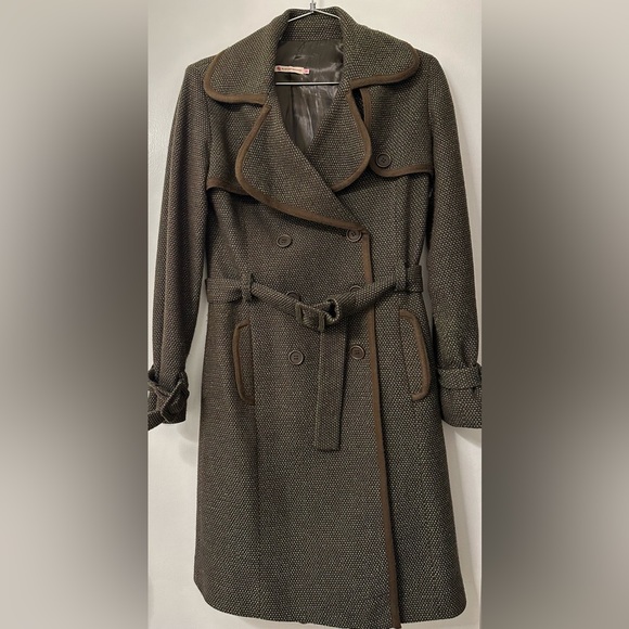 System Action- ladies lined belted trench coat - Picture 4 of 5